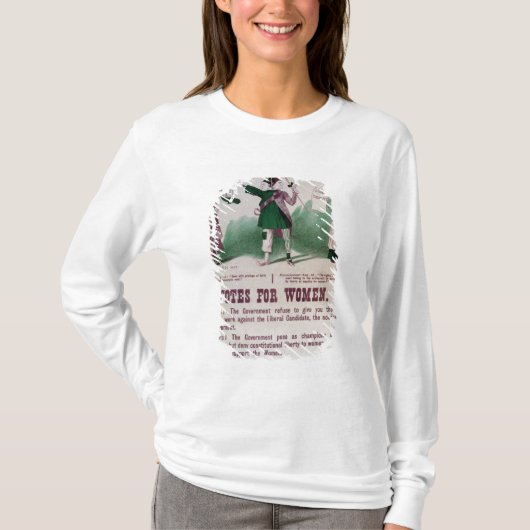 女性の選挙権ポスター Tシャツ (正面)