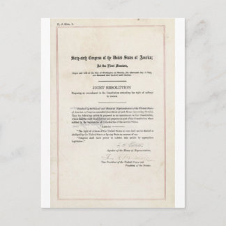 女性の選挙権 – 第19回改正 ポストカード