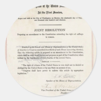 女性の選挙権 – 第19回改正 ラウンドシール