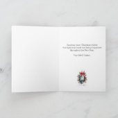 女性の郵便配送業者ありがとうクリスマス シーズンカード (内部)