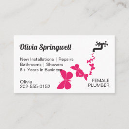 女性の配管工 名刺