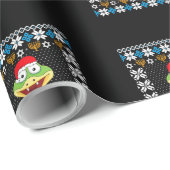 女性の醜おもしろいいハヌカーのクリスマスパジャマヘビ ラッピングペーパー (ロールコーナー)