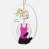 女性の重量取り上げを取り除く必要がある セラミックオーナメント (左)