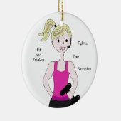 女性の重量取り上げを取り除く必要がある セラミックオーナメント (右)