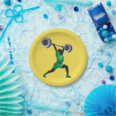 女性の重量挙げの紙皿 ペーパープレート (パーティー)