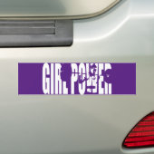 女性の重量挙げモチベーション – ガールパワー バンパーステッカー (車上)