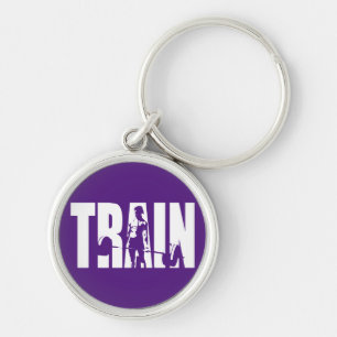 女性の重量挙げモチベーション – TRAIN キーホルダー