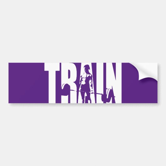 女性の重量挙げモチベーション – TRAIN バンパーステッカー (正面)