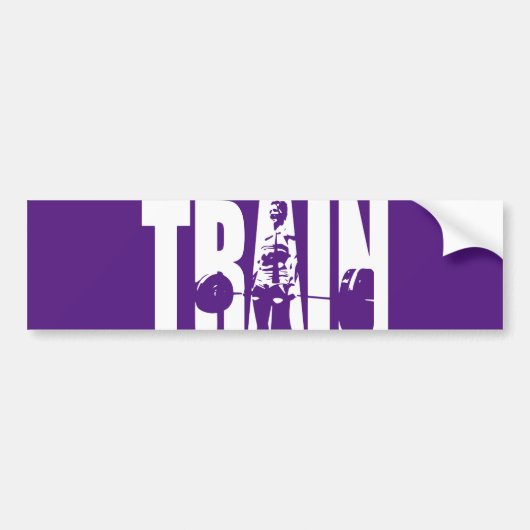 女性の重量挙げモチベーション – TRAIN バンパーステッカー (正面)