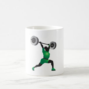 女性の重量挙げ コーヒーマグカップ