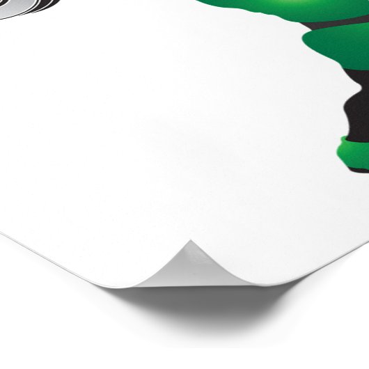 女性の重量挙げ ポスター (角)