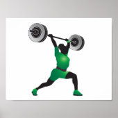 女性の重量挙げ ポスター (正面)