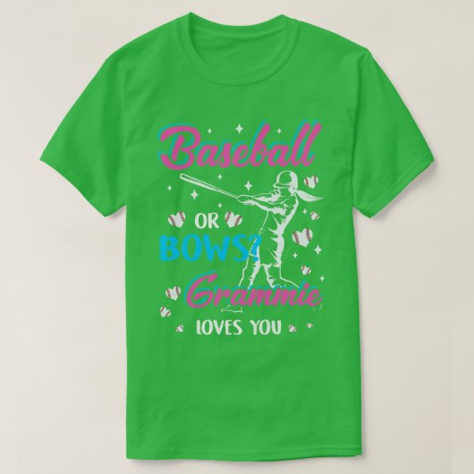 女性の野球または弓グラミーあなたを愛する性別R Tシャツ (デザイン正面)