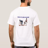 女性の野球 Tシャツ (裏面)