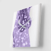 女性の金星の体の銀製灰色のすみれ色の紫色 スクエア壁時計 (傾斜)