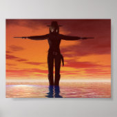 女性の銃撃手 ポスター (正面)