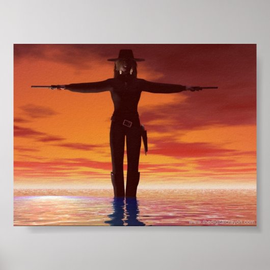 女性の銃撃手 ポスター (正面)