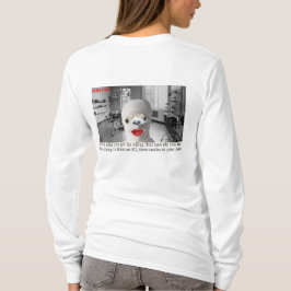 女性の長い袖ティー、バーンユニット Tシャツ