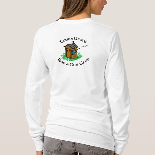 女性の長い袖Tシャツ – さまざまな色 Tシャツ (裏面)