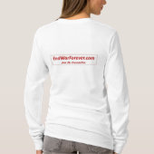 女性の長いTシャツ Tシャツ (裏面)