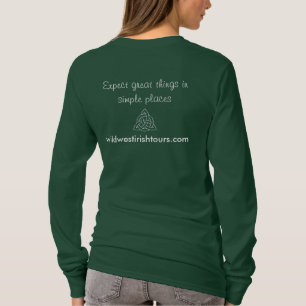 女性の長袖のTシャツ Tシャツ