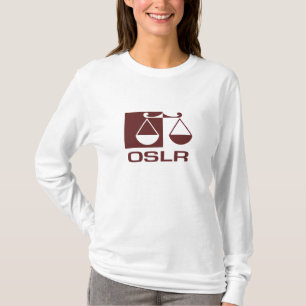 女性の長袖OSLRの前部および背部ワイシャツ Tシャツ