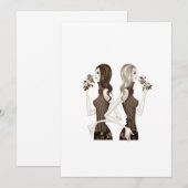 女性の集まり 招待状 (正面/裏面)