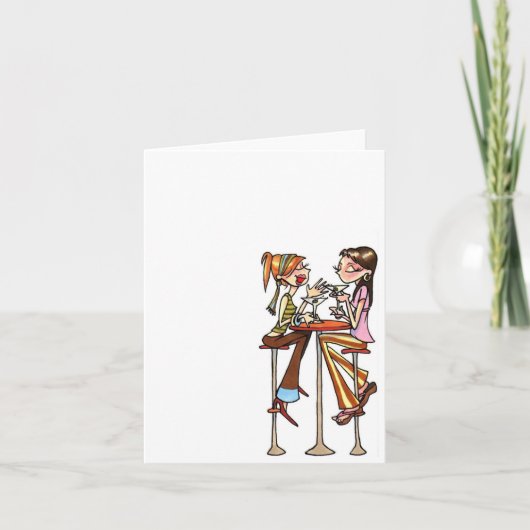 女性の雑談のnotecard カード (正面)
