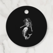 女性の面白いハロウィーンマーメイドスケルトンギフトクール フェイバータグ (正面)