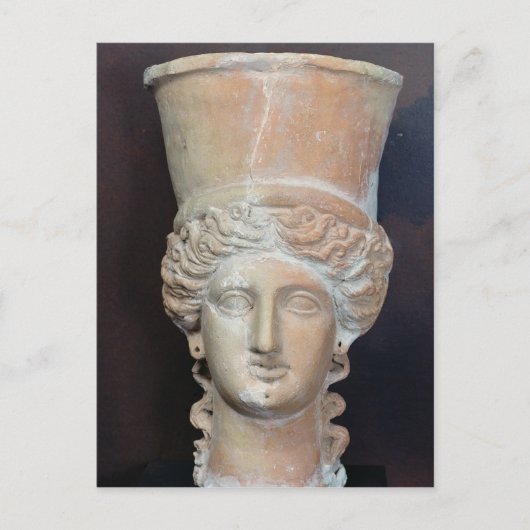 女性の頭の香炉 ポストカード (正面)