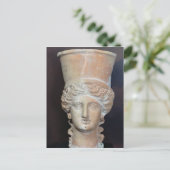 女性の頭の香炉 ポストカード (スタンド正面)