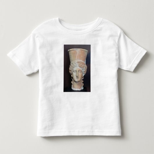 女性の頭部の線香立て トドラーTシャツ (正面)