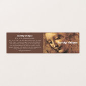 女性の頭部、レオナルド・ダ・ヴィンチ、アンティーク・ディーラー 名刺 (外部フラット)