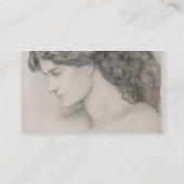 女性の頭部、1861年(紙の鉛筆) 名刺 (裏面)