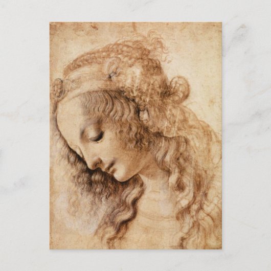 女性の頭 ポストカード (正面)