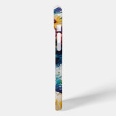 女性の顔とバラとデイジーの水色 Case-Mate iPhoneケース (裏面 / 左)