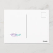 女性の顔と赤いハロー不気味な美しいダークアート ポストカード (裏面)