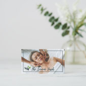 女性の顔マッサージ 名刺 (スタンド正面)