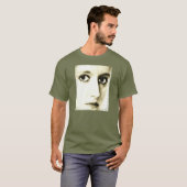 女性の顔絵を描/スケッチ Tシャツ (正面フル)