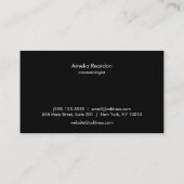 女性の顔美しいサロンとスパ金ゴールド 名刺 (裏面)