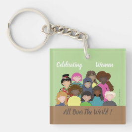 女性の顔|の平等|の男女同権主義のkeychain キーホルダー