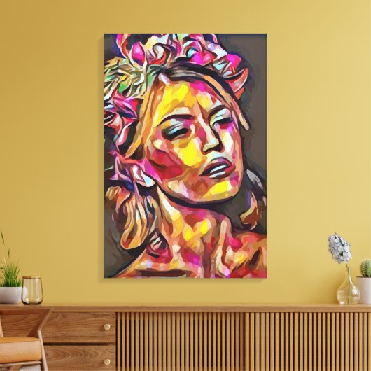 女性の顔 キャンバスプリント (インサイチュ (リビング))
