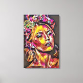 女性の顔 キャンバスプリント (正面)