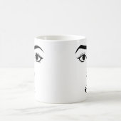女性の顔 コーヒーマグカップ (中央)