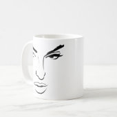 女性の顔 コーヒーマグカップ (正面左)