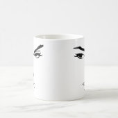 女性の顔 コーヒーマグカップ (中央)