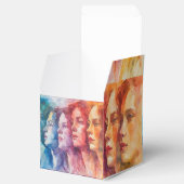 女性の顔 – 水色絵を描の フェイバーボックス (オープン)