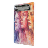 女性の顔 – 水色絵を描の ミニクリップボード (アングル2)