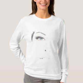 女性の顔 Tシャツ