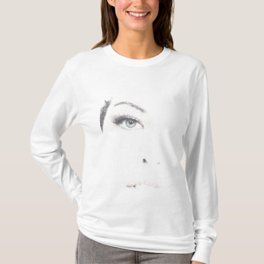 女性の顔 Tシャツ (正面)